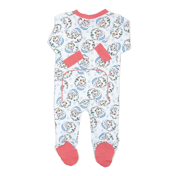 PRE-ORDER: Baby Vintage Blue Santa Footie Pajamas (ETA September)