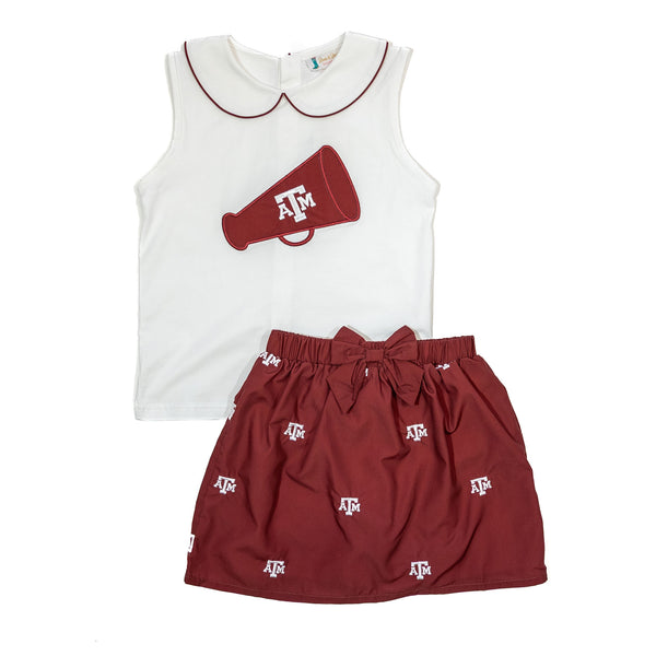 Officially Licensed Texas A&M Spirit of Aggieland Girls Athletic Skirt Set