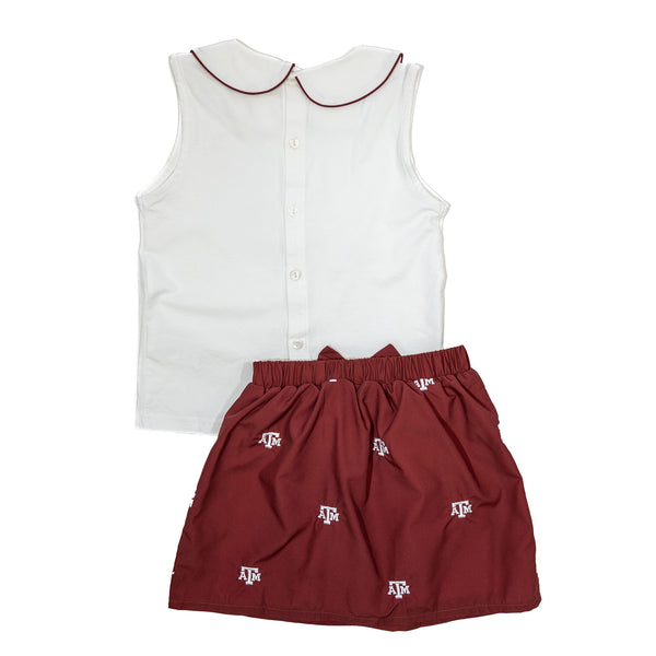 Officially Licensed Texas A&M Spirit of Aggieland Girls Athletic Skirt Set