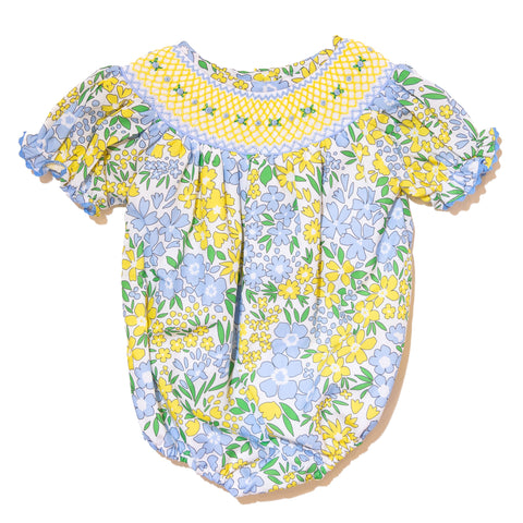 Wild Flowers Smocked Bubble