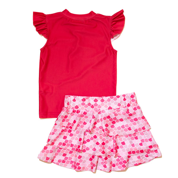Girls Mermaid Scales Sport Set