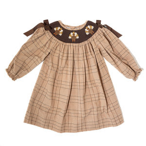 Girls Smocked Turkey Dress