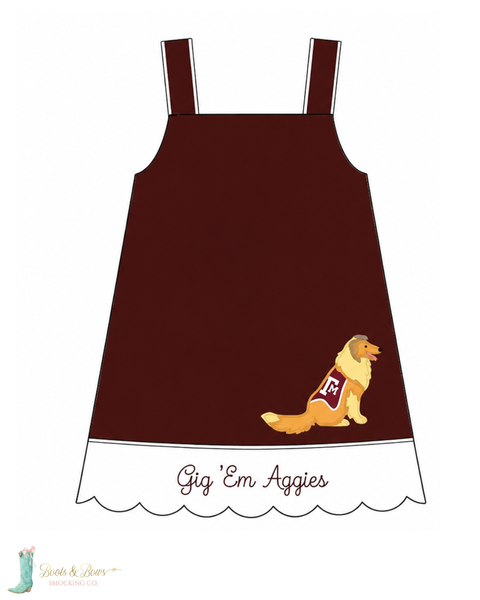 PRE-ORDER: Officially Licensed Texas A&M Gig 'Em Aggies Dress (ETA Early August)