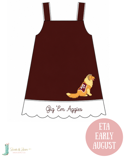 PRE-ORDER: Officially Licensed Texas A&M Gig 'Em Aggies Dress (ETA Early August)