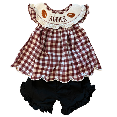 Girls Gameday Shorts Set - Texas A&M