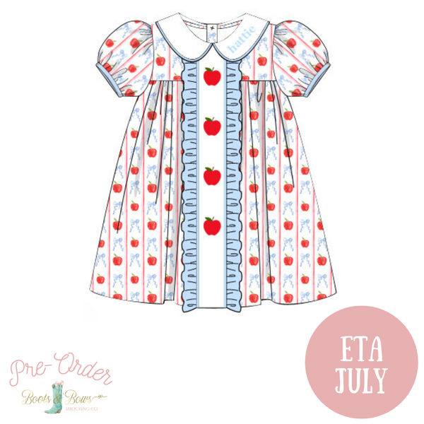 PRE-ORDER: Girls A is for Apple, B is for Bows Dress (ETA JULY)