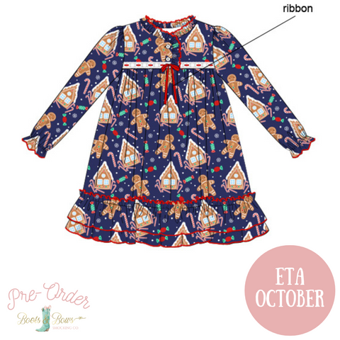 PRE-ORDER: Girls Gingerbread Nightgown  (ETA October)