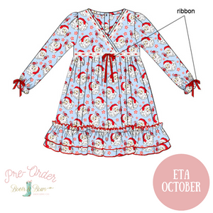 PRE-ORDER: Girls Jolly Santa Nightgown (ETA October)
