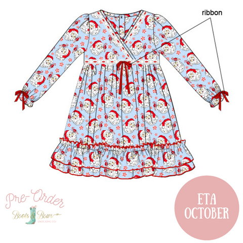 PRE-ORDER: Girls Jolly Santa Nightgown (ETA October)