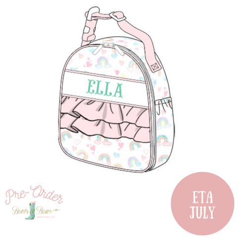 PRE-ORDER: Girls Rainbow Smocked Lunchbag (ETA July)