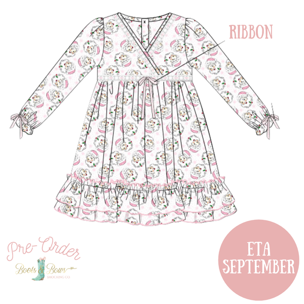 PRE-ORDER: Girls Vintage Pink Santa Nightgown (ETA September)