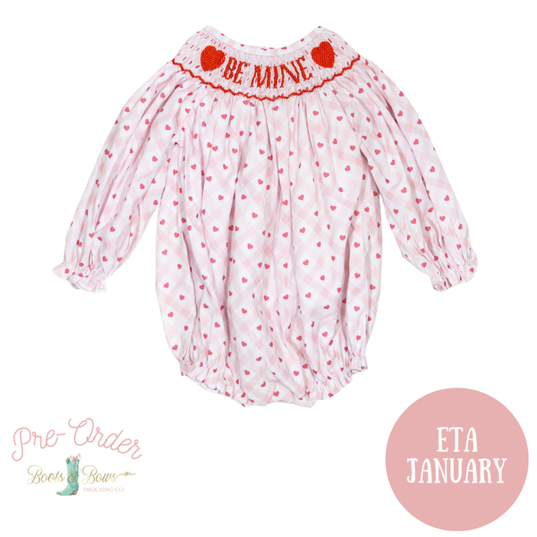 PRE-ORDER: Girls Smocked Be Mine Bubble (ETA January)