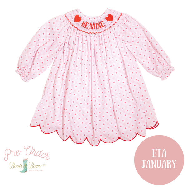 PRE-ORDER: Girls Smocked Be Mine Dress (ETA January)