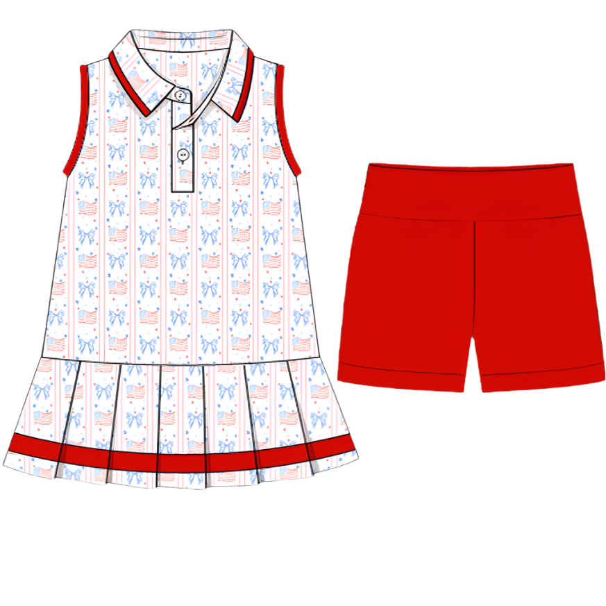 Girls Patriotic Athletic Dress