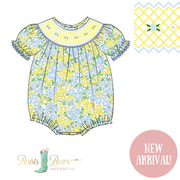Wild Flowers Smocked Bubble