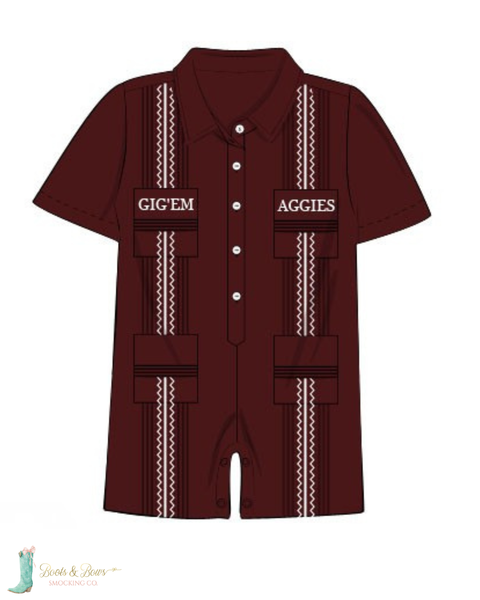 PRE-ORDER: Officially Licensed Texas A&M Guayabera Jon Jon (ETA Early August)