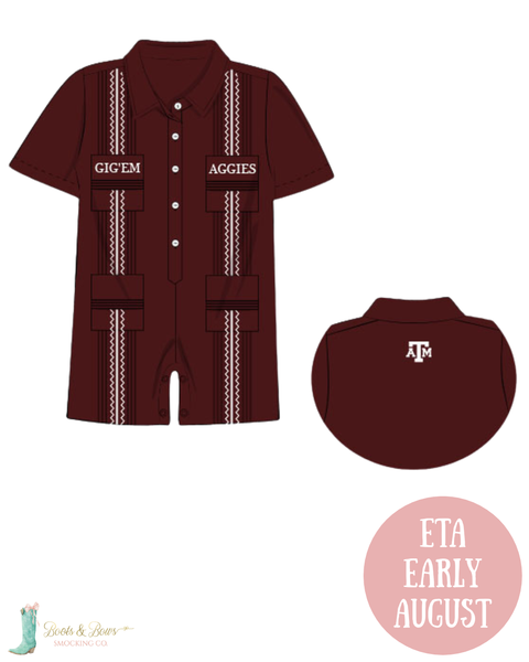 PRE-ORDER: Officially Licensed Texas A&M Guayabera Jon Jon (ETA Early August)