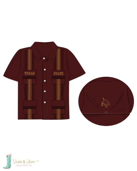 PRE-ORDER: Officially Licensed Texas State University Guayabera (ETA Early August)