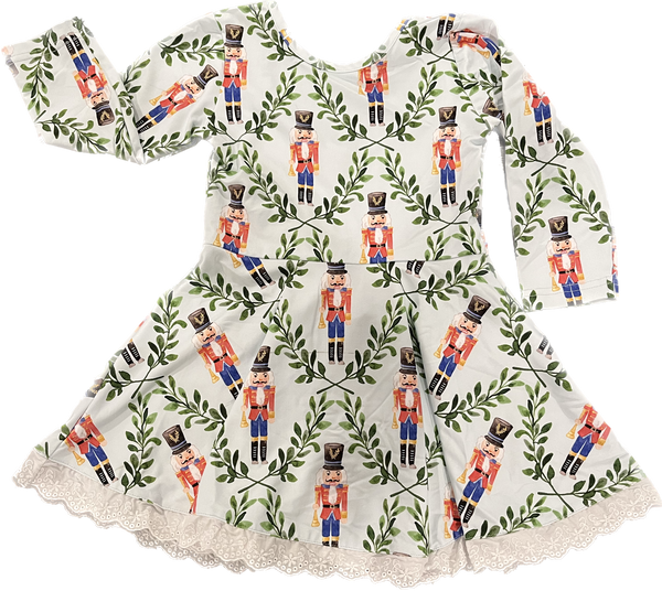 Girls Red Nutcracker Twirl Dress