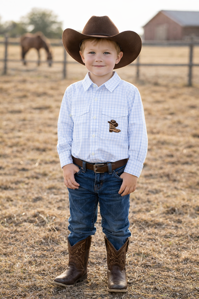 Boys Cowboy Fishing Shirt