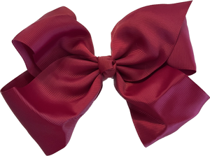 Texas Sized Hair Bow - Burgundy