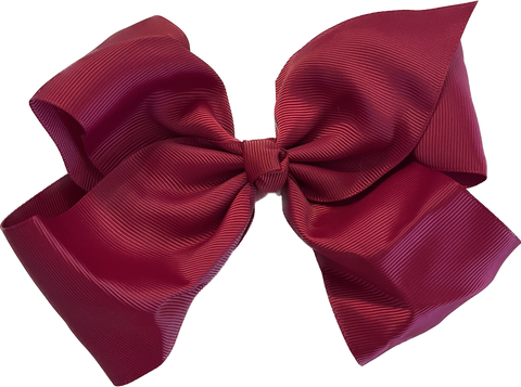 Texas Sized Hair Bow - Burgundy