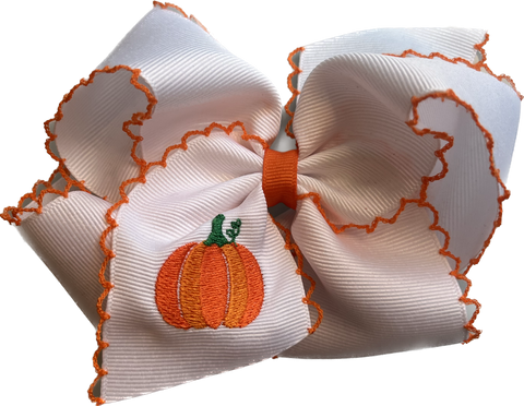 Wee Ones Pumpkin Hair Bow - King Size