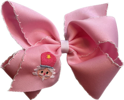 Wee Ones Pink Nutcracker Hair Bow - King Size