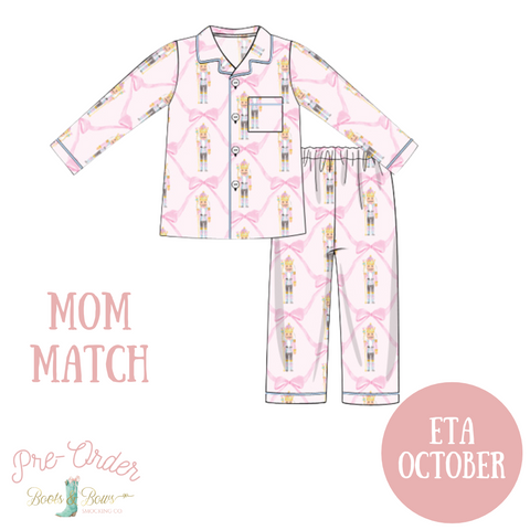 PRE-ORDER: Women's Pink Nutcracker Button-up Pajamas (ETA OCTOBER)