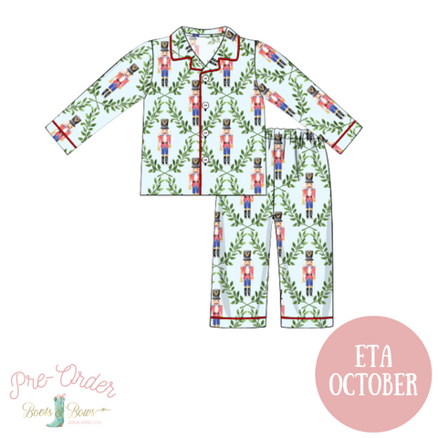 PRE-ORDER: Boys Red Nutcracker Button-up Pajamas (ETA OCTOBER)