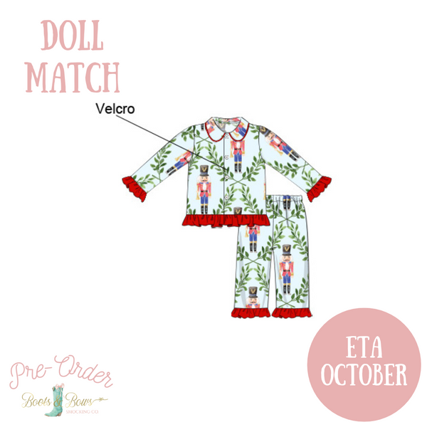 PRE-ORDER: Doll Red Nutcracker Pajamas (ETA October)