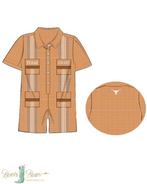 PRE-ORDER: Officially Licensed University of Texas Guayabera Jon Jon (ETA Early August)