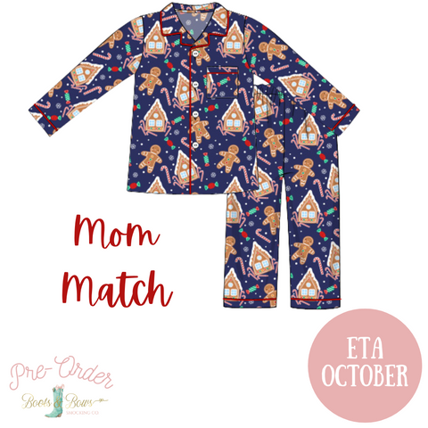 PRE-ORDER: Women's Gingerbread Button-up Pajamas (ETA OCTOBER)