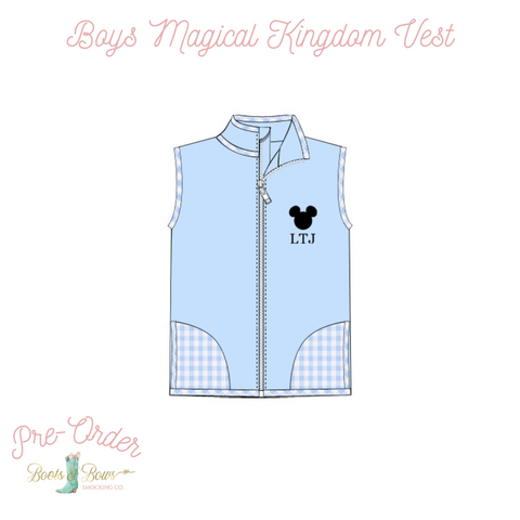 PRE-ORDER: Boys Magical Kingdom Vest (ETA 12-16 weeks from order date)
