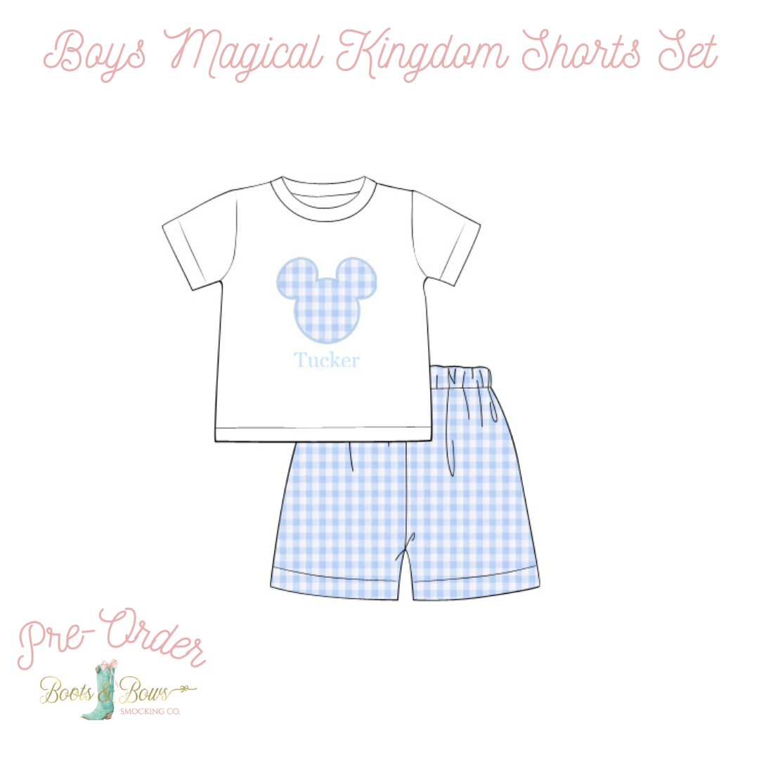 PRE-ORDER: Boys Magical Kingdom Shorts Set (ETA 12-16 weeks from order date)