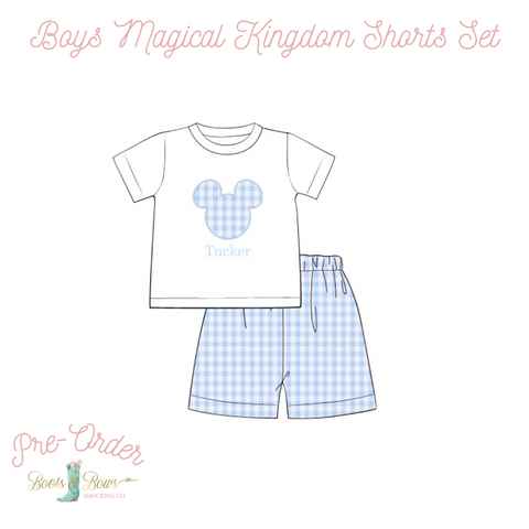 PRE-ORDER: Boys Magical Kingdom Shorts Set (ETA 12-16 weeks from order date)