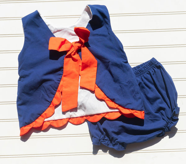 PRE-ORDER: Girls Astros Smocked Diaper Set (ETA 8-12 weeks from order date)