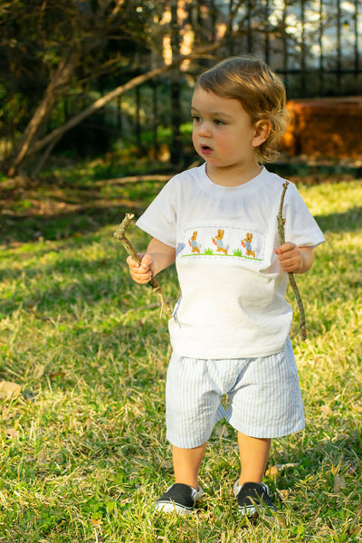Boys Smocked Peter Rabbit Short Set