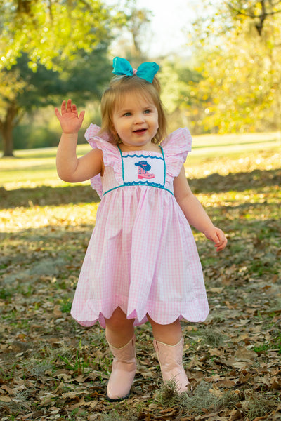 Pink Cowgirl Boot Dress