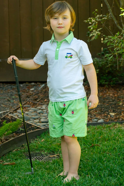 Boys Golf Cart Short Set