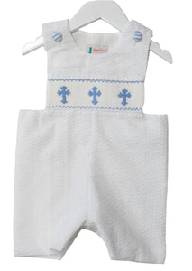 Boys Seersucker Cross Short Jon Jon