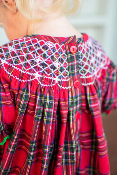 Girls Christmas Plaid Dress