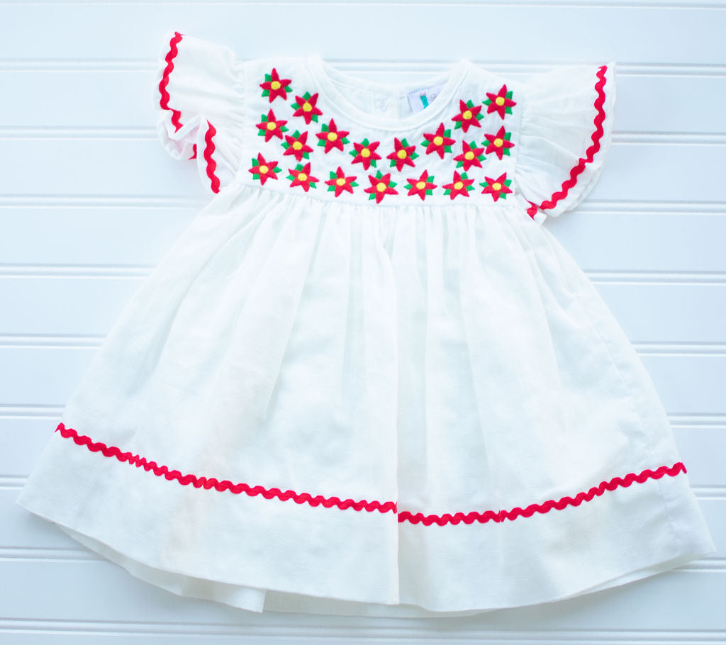 Girls Poinsettia Dress