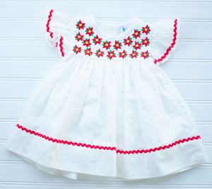 Girls Poinsettia Dress