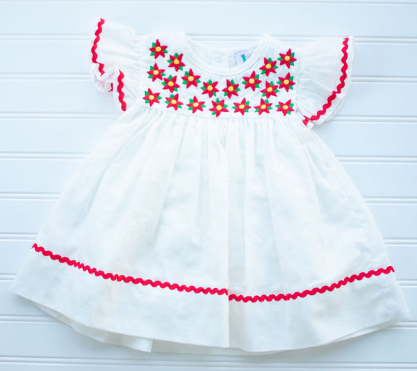 Girls Poinsettia Dress