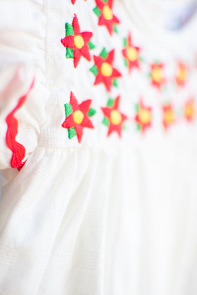 Girls Poinsettia Dress
