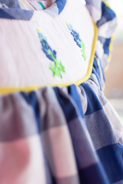 Girls Smocked Bluebonnet Dress
