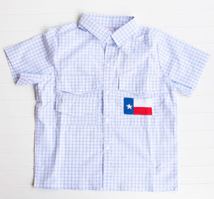 Boys Texas Flag Fishing Shirt