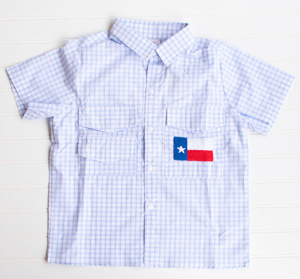 Boys Texas Flag Fishing Shirt