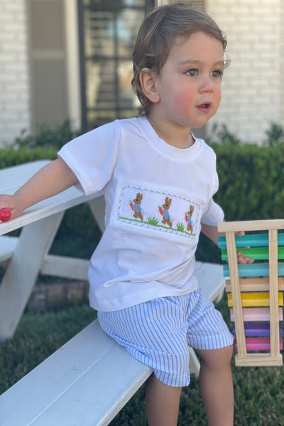 Boys Smocked Peter Rabbit Short Set